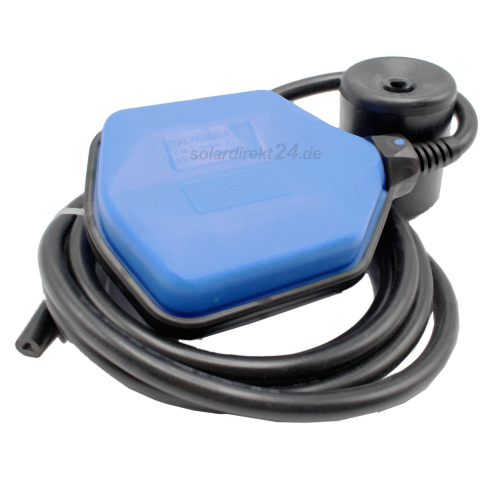 Tecno-01 Schwimmschalter Wasserstandssensor Überlauf- Trockenlaufschutz 250V - 2 Meter inkl. Gegengewicht