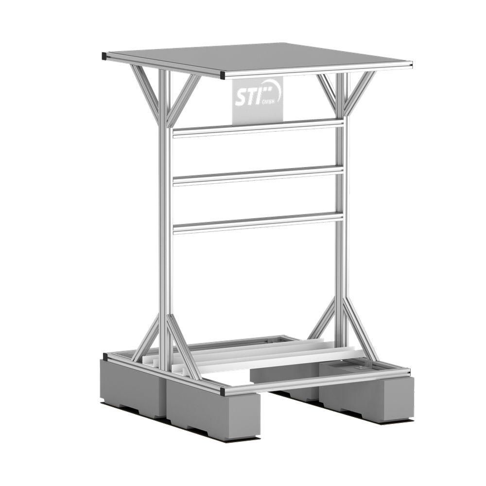 Wechselrichterunterstand DUO inkl. Betonsockel – Offene Aluminium-Schutzkonstruktion für zwei Wechselrichter, extrem stabil & wetterfest