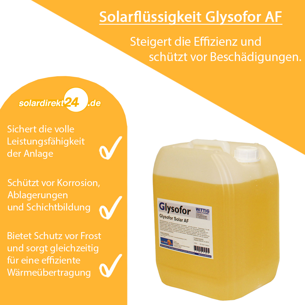 Solarflüssigkeit Glysofor AF -28°C Solarliquid Frostschutz Solaranlage