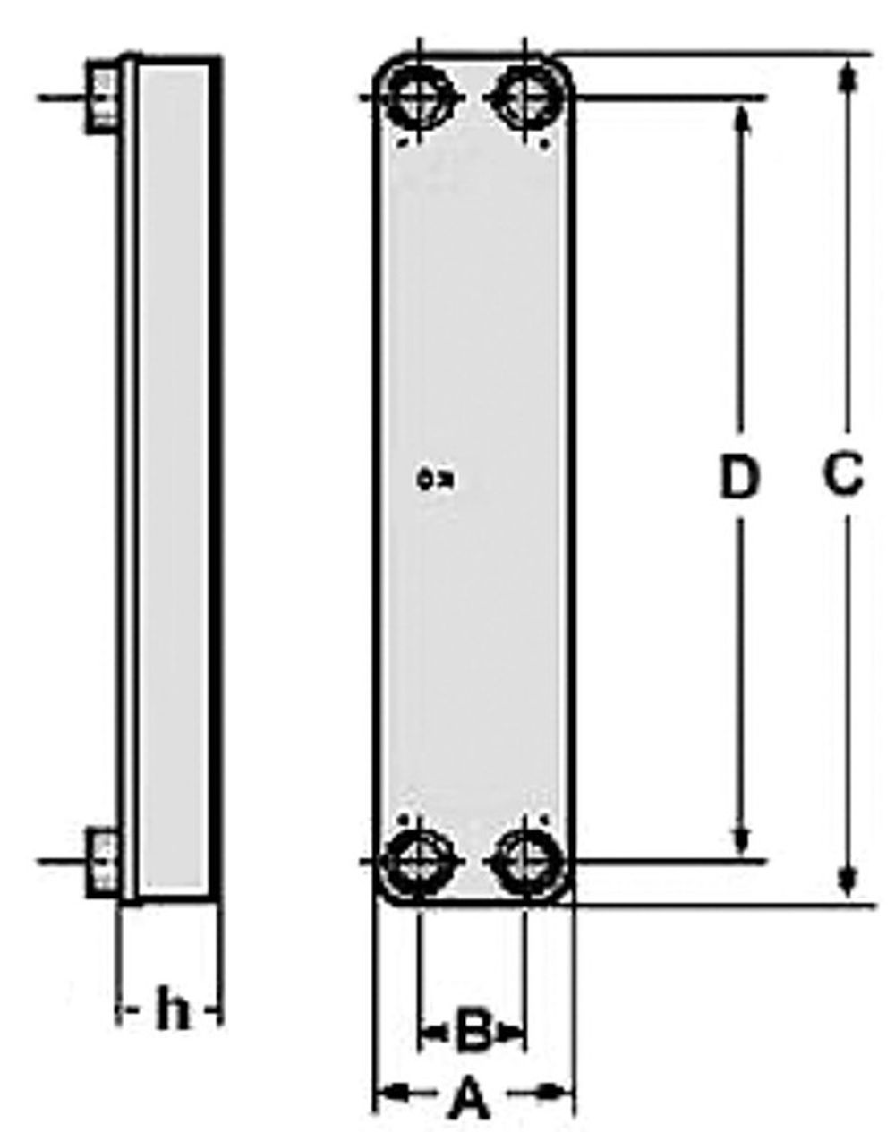 Edelstahl Plattenwärmetauscher TYP ZB 60-20 DN25 1"  Solar Heizung